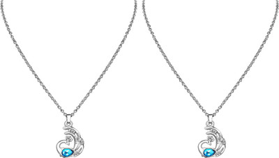 Bellina Alloy Silver, Blue Jewellery Set(Pack of 1)