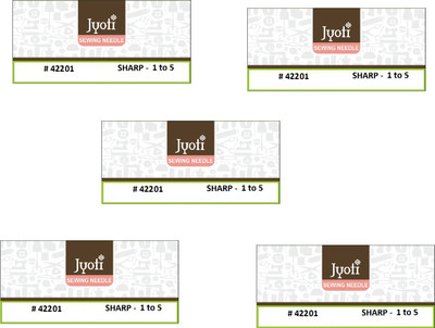 Jyoti Sharp Hand Sewing Needles ( Size - 1 to 5 )- Pack of 100 Pieces Hand Sewing Needle(Sharps Needle 1 to 5 Pack of 100)