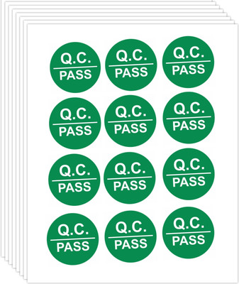 Shri R K QC Pass Stickers Pack Of 500 Self Adhesive Paper Label(Green)