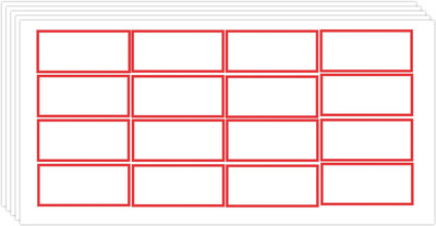 Shri R K Plain Sticker (20 mm X 10 mm ) pack Of 1000 Self Adhesive Paper Label(Red)