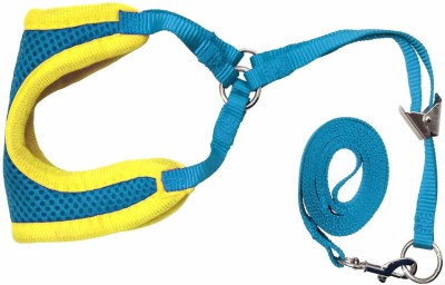 Jainsons Pet Products Adjustable Soft Mesh Comfort Padded Vest Harness for Small Dogs, Cat, Rabbit, Puppies (Blue) Dog Standard Harness(Small, Blue)