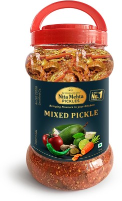 KITCHEN QUEEN NITA MEHTA Mixed Pickle | Made with Pure and Organic Mixed Vegetables and Oil Mixed Pickle(1 kg)