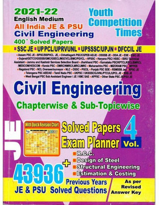 JE Civil Engineering Chapter-Wise Solved Papers/Exam Planner Vol- 4 With Formula Chart(Paperback, Youth Experts)