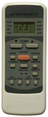Piyush REMOTE COMPATIBLE FOR VOLTAS / ONIDA / BLUESTAR /GODREJ AC 12 .(PLEASE MATCH ALL THE BUTTONS ON THE LAST LINE OF THE REMOTE). OLD REMOTE MUST BE EXACTLY SAME . SEND OLD REMOTE PHOTO AT 9822247789 WHATSAPP FOR VERIFICATION Remote Controller(Grey, White)