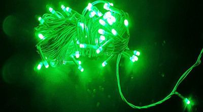 Luz 75 LEDs 20.04 m Green Steady String Rice Lights(Pack of 2)