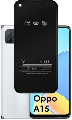 ASMANTIC Edge To Edge Tempered Glass for Oppo A15(Pack of 1)