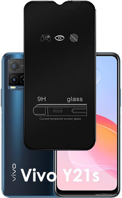 ASMANTIC Edge To Edge Tempered Glass for Vivo Y21s(Pack of 1)