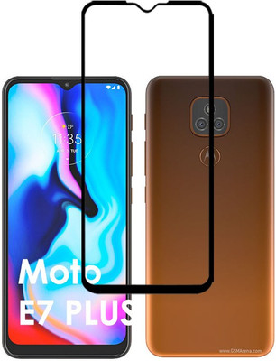 ASMANTIC Edge To Edge Tempered Glass for Moto E7 PLUS(Pack of 1)