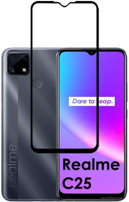 ASMANTIC Edge To Edge Tempered Glass for Realme C25(Pack of 1)