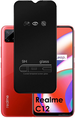 ASMANTIC Edge To Edge Tempered Glass for Realme C12(Pack of 1)