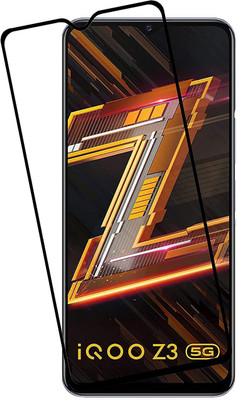 MaxR Edge To Edge Tempered Glass for IQOO Z3 5G(Pack of 1)