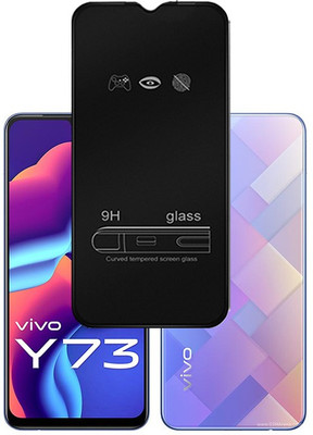 ASMANTIC Edge To Edge Tempered Glass for Vivo Y73(Pack of 1)