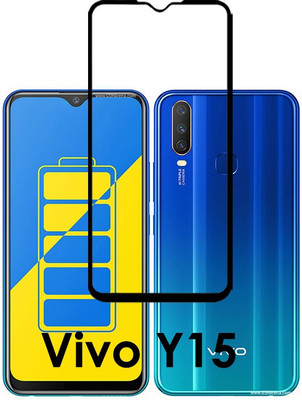 ASMANTIC Edge To Edge Tempered Glass for Vivo Y15(Pack of 1)