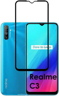ASMANTIC Edge To Edge Tempered Glass for Realme C3(Pack of 1)