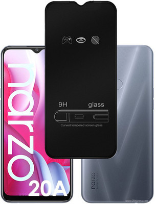 ASMANTIC Edge To Edge Tempered Glass for Realme Narzo 20A(Pack of 1)