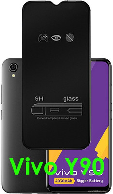 ASMANTIC Edge To Edge Tempered Glass for Vivo Y90(Pack of 1)