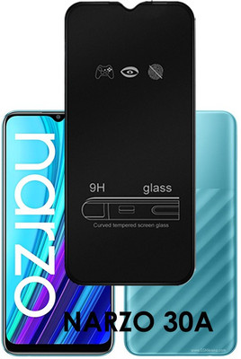 LILLIPUT Edge To Edge Tempered Glass for Realme Narzo 30A(Pack of 1)