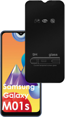 ASMANTIC Edge To Edge Tempered Glass for Samsung Galaxy M01s(Pack of 1)