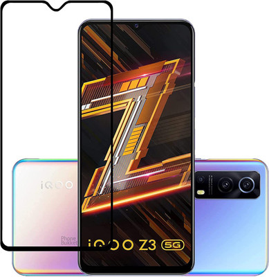 MaxR Edge To Edge Tempered Glass for IQOO Z3 5G(Pack of 1)