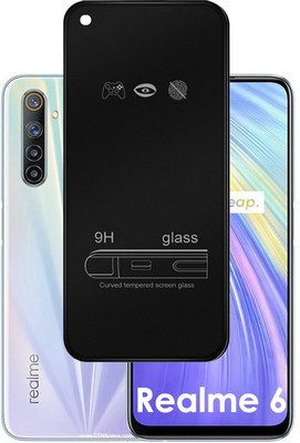 ASMANTIC Edge To Edge Tempered Glass for Realme 6(Pack of 1)