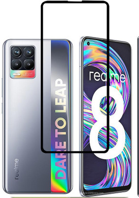 ASMANTIC Edge To Edge Tempered Glass for Realme 8(Pack of 1)