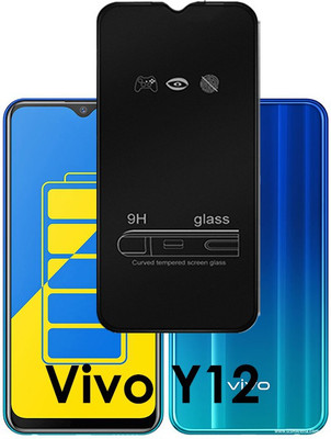ASMANTIC Edge To Edge Tempered Glass for Vivo Y12(Pack of 1)