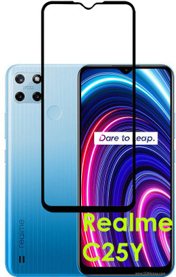 ASMANTIC Edge To Edge Tempered Glass for Realme C25y(Pack of 1)