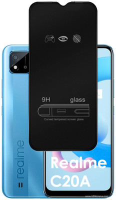 ASMANTIC Edge To Edge Tempered Glass for Realme C20A(Pack of 1)