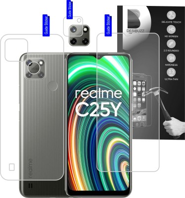 DESIBUZZ Front and Back Screen Guard for Realme C25Y, realme C25_Y(Pack of 3)