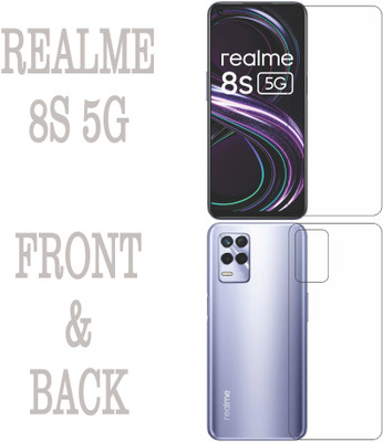 wooden craft Front and Back Tempered Glass for Realme 8s 5G {Flexible}, RMX3381, 8s 5G(Pack of 2)
