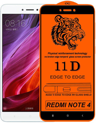 9H Edge To Edge Tempered Glass for Redmi Note 4( Premium Quality HD+&OG)(Pack of 1)