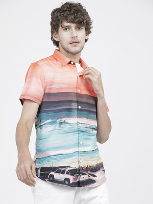 HIGHLANDER Men Printed Casual Multicolor Shirt