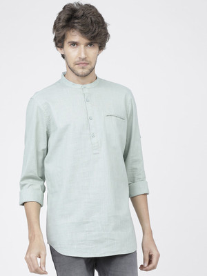 KETCH Men Solid Casual Green Shirt