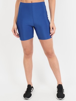 Beau Design Solid Women Blue Cycling Shorts