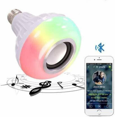 Musify Portable Bulb with Bluetooth speakers for party and amazing sound. Disco Light effects and sound with 3W high power bluetooth speaker. High Quality sound with High quality looks. New 2021 model with mp3 player. bedroom, bathroom, kitchen, drawing room, anywhere 3 W Bluetooth Speaker(White, 4.