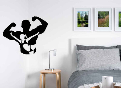 DICTON HUB 59 cm ASIAN GYM DESIGN Removable Sticker(Pack of 1)