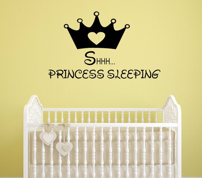 Wallzone 80 cm Princess Sleeping Removable Sticker(Pack of 1)