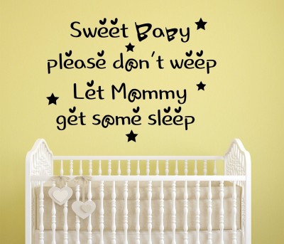WALLSTICK 45 cm Sweet Baby Room Quote Wallsticker Self Adhesive Sticker(Pack of 1)