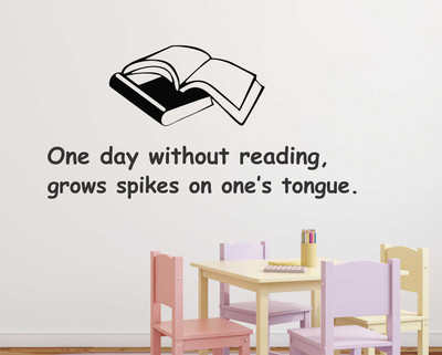 Wallzone 85 cm Reading Quotes Removable Sticker(Pack of 1)