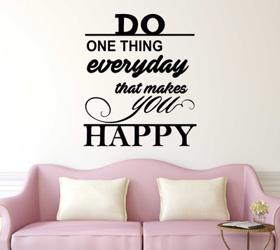 LANSTICK 68.58 cm DO ONE THING EVERYDAY QUOTE FOR HAPPY STICKER Self Adhesive Sticker(Pack of 1)