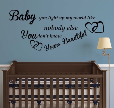 LANSTICK 71.12 cm BABY LOVE BY PARENTS QUOTE STICKER Self Adhesive Sticker(Pack of 1)