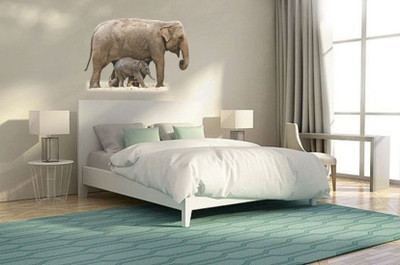 Varadvinayak 60 cm elephent Self Adhesive Sticker(Pack of 1)