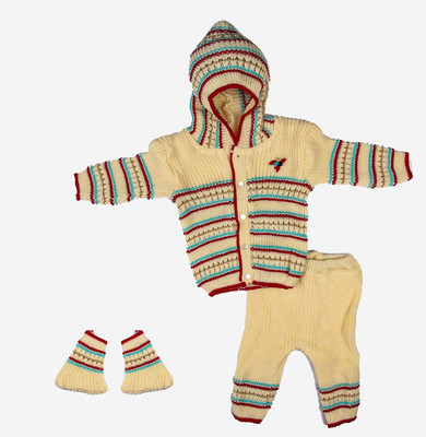 Fit N Fame Baby Boys & Baby Girls Casual Sweater Sweater(DARKCREAM)