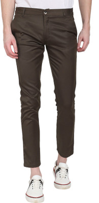 AD & AV Slim Fit Men Dark Green Trousers