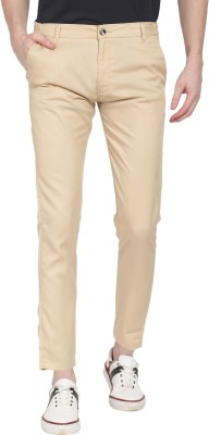 AD & AV Slim Fit Men Cream Trousers