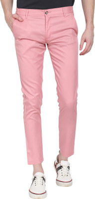 AD & AV Slim Fit Men Pink Trousers