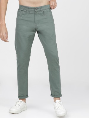 KETCH Tapered Men Light Green Trousers