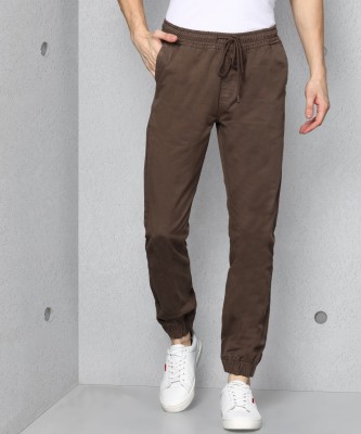 METRONAUT Regular Fit Men Cotton Blend Brown Trousers