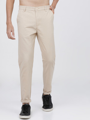 KETCH Slim Fit Men Beige Trousers