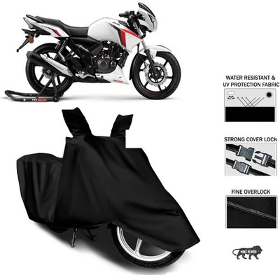 Rafey Waterproof Two Wheeler Cover for TVS(Apache 150, Black)